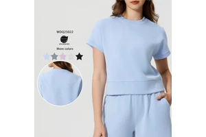 Xsunwing New Short Sleeve Yoga Tops Women Loose Breathable Outdoor Causal Running T-shirts Round Neck Girls T-shirts WD25022