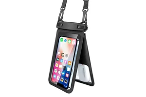 Transparent Double Compartment Universal Waterproof Phone Bag Touch Screen Accessible Rainproof Swimming Bag with Sealed Plastic