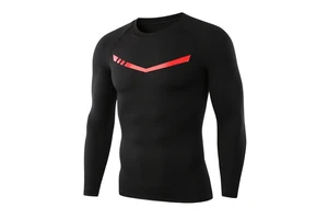 Men's Autumn Quick-Drying Anti-Bacterial Fitness Active Compression Tops Sports Long-Sleeved High-Elastic Tight Skinny Fit Yoga