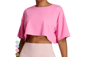 Womens Yoga Clothing Quick Dry Breathable Loose Casual Sports Shirts Short Sleeve Fitness Crop Tops Yoga T Shirt for Women