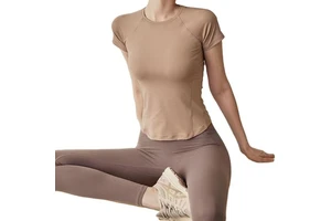 New Breathable Yoga Clothing Short-sleeved Loose Yoga Clothing Running Shaping Tops Fitness Clothing Yoga T-shirt