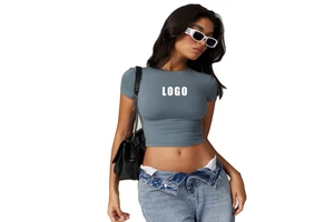 Custom logo for Women's Clothing New Product Tight and Quick Drying Yoga Suit Running Pilates Sports T-shirt Short Sleeved