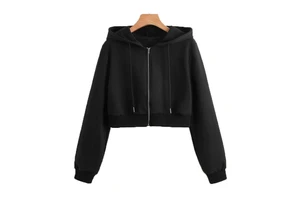 Women's Crop Top Long Sleeve for Workout Fitness Gym Yoga Winter Wear Crop Top Hoodies Wearing Wholesale Rate OEM Custom