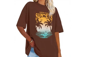Clothing Gold OEM Service Digital Printed Women's Casual 100% Cotton Half Sleeve T-shirt New Design Plus Size Neck Shoulder Slop