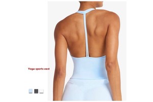 Shockproof Fitness Gym Bra Breathable Activewear Running Outdoor Sports Crop Tops Halter Neck Racer Back Yoga Vest Crop Tops