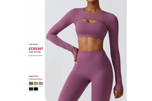 Lanyu Women's Breathable Seamless Yoga Long Sleeve Tops High Stretch Skinny Fit Active Wear
