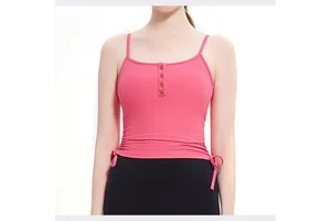 High Quality Women Yoga Vest Fitness Training Tank Top with Built-In Bra Sportswear
