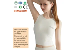 Customizable LOGO Sport Vests for Women Suitable for Fitness Wear Training Breathable Spandex/nylon Yoga Tank Top