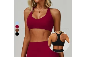 2025 Fitness Yoga Clothing Women Outdoor Running Yoga Crop Top Detachable Chest Pad Naked Quick-drying Sports Bra