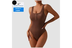 Women's Yoga Bodysuit Spandex/Nylon Naked Feel Open Back Peach Shaping Workout Four-Way Stretch Quick-Dry for High Intensity