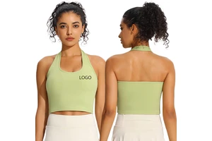 X1037 Custom High Quality Nude Feeling Yoga Vest Beautiful Back Quick-Drying Fitness Top Women Outdoor Running Sports Bra