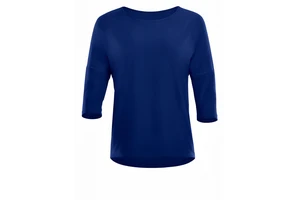 Women YOGA TOP 3/4 Sleeve Round Neck Drop Shoulder Loose Fit Solid Color Casual Wear Wholesale OEM ODM