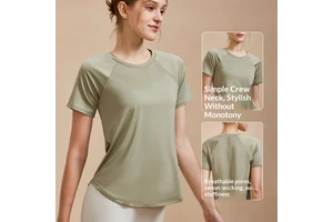 Custom Logo Workout Fitness Women Short Sleeve Tennis T-shirt Polyester Spandex Quick Dry Stretch Yoga Women's T-Shirts