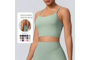 JY New Cloud-feel Spandex/Nylon Yoga Top for Women High Support Sports Bra Beautiful Back Design Quick-dry tank Top for Outdoor