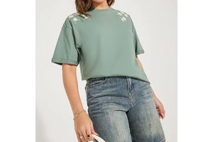 Wholesale Plus Size Women's Streetwear Appliques T-Shirts Breathable Eco-Friendly Summer Premium Quality Customizable