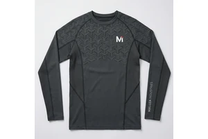 Premium Athletic Plus Size Long Sleeve Workout Knitted Breathable Compression Top Slim Fit Activewear 100% Cotton Rashguard