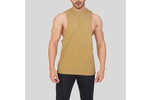 Custom Casual Men Gym Stringer Tank Top Sleeveless Bodybuilding Workout Vest Quick Dry Eco-Friendly Breathable Fitness Training