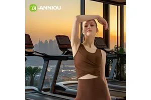 High Quality Women's Sleeveless Yoga Tank Tops With Pleated Design and Chest Pad Gym Sports Fitness Cross-fold Yoga Vest