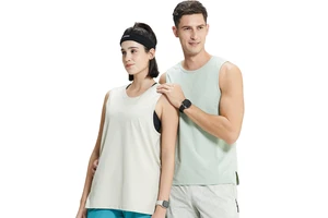 2024 Unisex High Quality 100% Polyester 160gsm Knitted Solid Regular Fit Sporty Gym Fitness Tank Top O-Neck Sleeveless Quick Dry