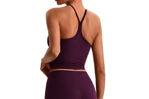 Women's Fitness Sport Bra Breathable Yoga Vest Gym tank Top Women Chest Pad Halter Gym Workout Tank Tops