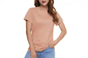 Wholesale Summer Running Fitness Sports Women'S T-Shirt Custom Logo Breathable Round Neck Casual Sportswear