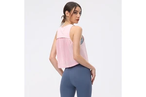 New Custom Women's Sleeveless Vest Sexy Mesh Back Yoga Wear Tank Gym Tank Tops