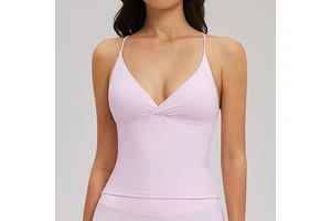 New Deep V Sports Bra Hallow Out Spaghetti Spandex / Nylon Gym Yoga Tank Top