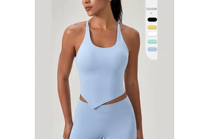 Newly Designed Yoga Clothes Custom logo Yoga Exercise Vest with Chest Pad Women's Breathable Yoga Top Running Fitness Vest OEM
