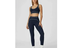 Custom Reversible 2-Piece Yoga Outfit, Breathable Nylon Spandex Fitness Set, Plus Size Training Gear for Women Pilates
