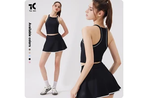 Women's Contrast Color Back Beauty Quick Dry Halter Neck Underwear Sports Running Fitness Naked Feel Yoga Vest