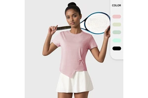 Factory Outlet Women's Sports Short-sleeve T-shirt Quick-dry Outdoor Running Yoga Dance Fitness Wear Breathable