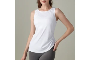 Double Side Women Sleeveless Workout Tank Tops V Neck Breathable Lightweight Active Tennis Yoga Shirts