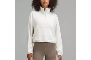 Yoga Stand Collar Half Zipper Jacket Breathable Air Layer Sweater Coat with Loose Long Sleeves Fitness Tops Clothing