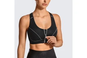 New Women's Fitness Yoga Sports Bra Padded Push Bra Lightweight Crop Top Gym Shirts Seamless Brassiere Tops for Plus Size Vest