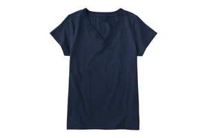 Women's Soft Stretch 100% Cotton Tee Short-Sleeve V-Neck T-Shirts OEM Custom Logo Shirt Plus Size Women's Summer Gym Sportswear