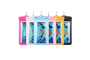 Swimming Custom Universal Waterproof Pouch for Mobile Phone , Mobile Phone Pouch Floating