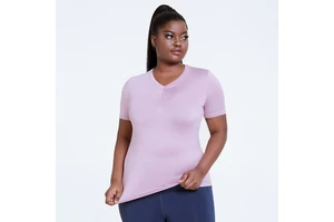 Large Size Sports T-shirt Women Spring and Summer New Solid Color V-neck Simple Yoga Wear Women's Clothing Manufacturer