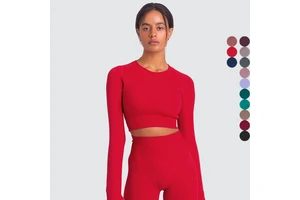 Wayfarer Active Germany: Longline Sports Bra Built on Recycled Polyester/Spandex 2x2 Rib Knit