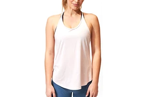Custom New Style Outdoor Lightweight Moisture Absorption Quick Dry Sports Stretchy Vest Tank Top Split Strap Yoga Top for Women