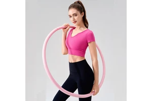 XW-TXB1440 Gym Fitness Wear High Elastic Tight Short Sleeves Clothes Slim Sports Running Comfortable Yoga Wrap Top for Women
