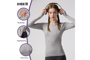 Lulu Women's Autumn Winter Yoga Fitness Wear 100% Nylon Seamless Slim Fit Breathable Quick-Dry Long-Sleeve Solid Sports Top