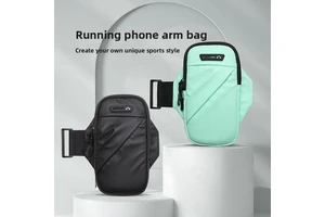 Hot Sale New Fashion PU Sports Running Outdoor Phone Arm Bag Summer Large Capacity Waterproof Slanted Design Zipper Closure Gift