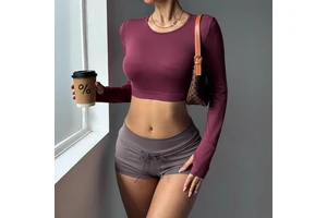 Under Lulu Custom Autumn Winter Euro-American Long-sleeved Yoga Top Women Quick-drying Slim-fit Slimming for Breathable Running