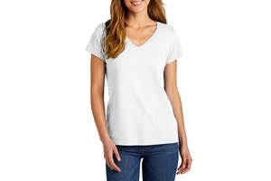 Wholesale Summer Oversize Blank Yoga Top Women Cropped Eco-Friendly Breathable Cotton V-Neck Tee High Quality