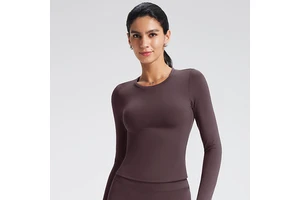 Women Second Skin Long Sleeve Sports Top Quick Dry Slim Fit Yoga Fitness Training Activewear