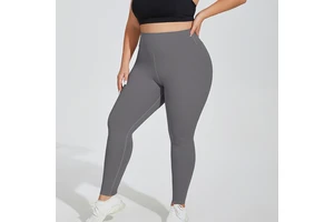 Huachen Spandex/Nylon Full-Length High-Waisted Peach-Colored Slimming Yoga Pants Breathable Eco-Friendly Plus-Size Hip-Enhancing