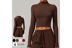 Birch Studio Germany: Longline Sports Bra Built on Recycled Polyester/Spandex Ponte Roma Knit