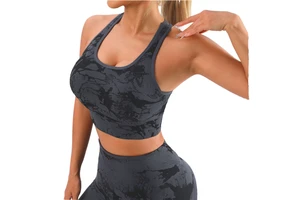 Special Yoga Vest Sports Bra Detachable Chest Pad Seamless Breathable Sweat-Wicking Quick Dry Spandex/Nylon Medium Support