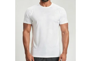 Activewear Men Round Neck Sports T Shirt Fitness Gym Workout Shirt Dry Fit Training Shirts