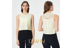 Women's New Spring/Summer Sports Hoodie Solid Color Loose Fit Sleeveless Tank Top for Fitness and Yoga